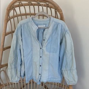 We the Free by Free People light indigo blouse